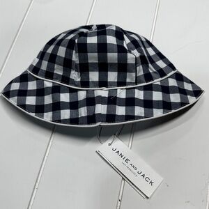 Janie & Jack Baby Girl Boy
Bucket Hat White Plaid Check